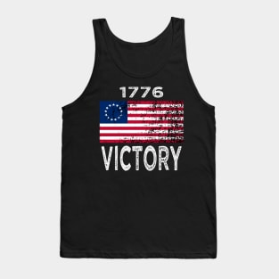 Proud USA Betsy Ross Flag Victory 1776 Tank Top